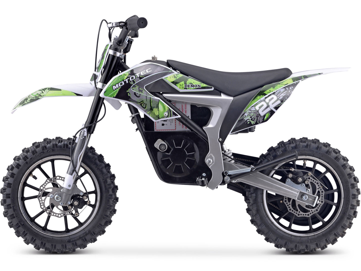 36v 500w Demon Electric Dirt Bike Lithium Green
