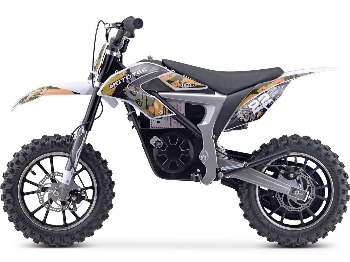 36v 500w Demon Electric Dirt Bike Lithium Orange
