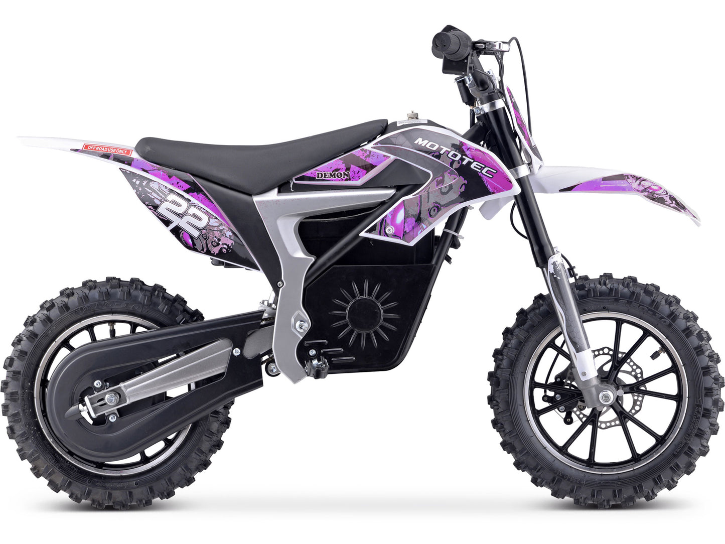 36v 500w Demon Electric Dirt Bike Lithium Purple