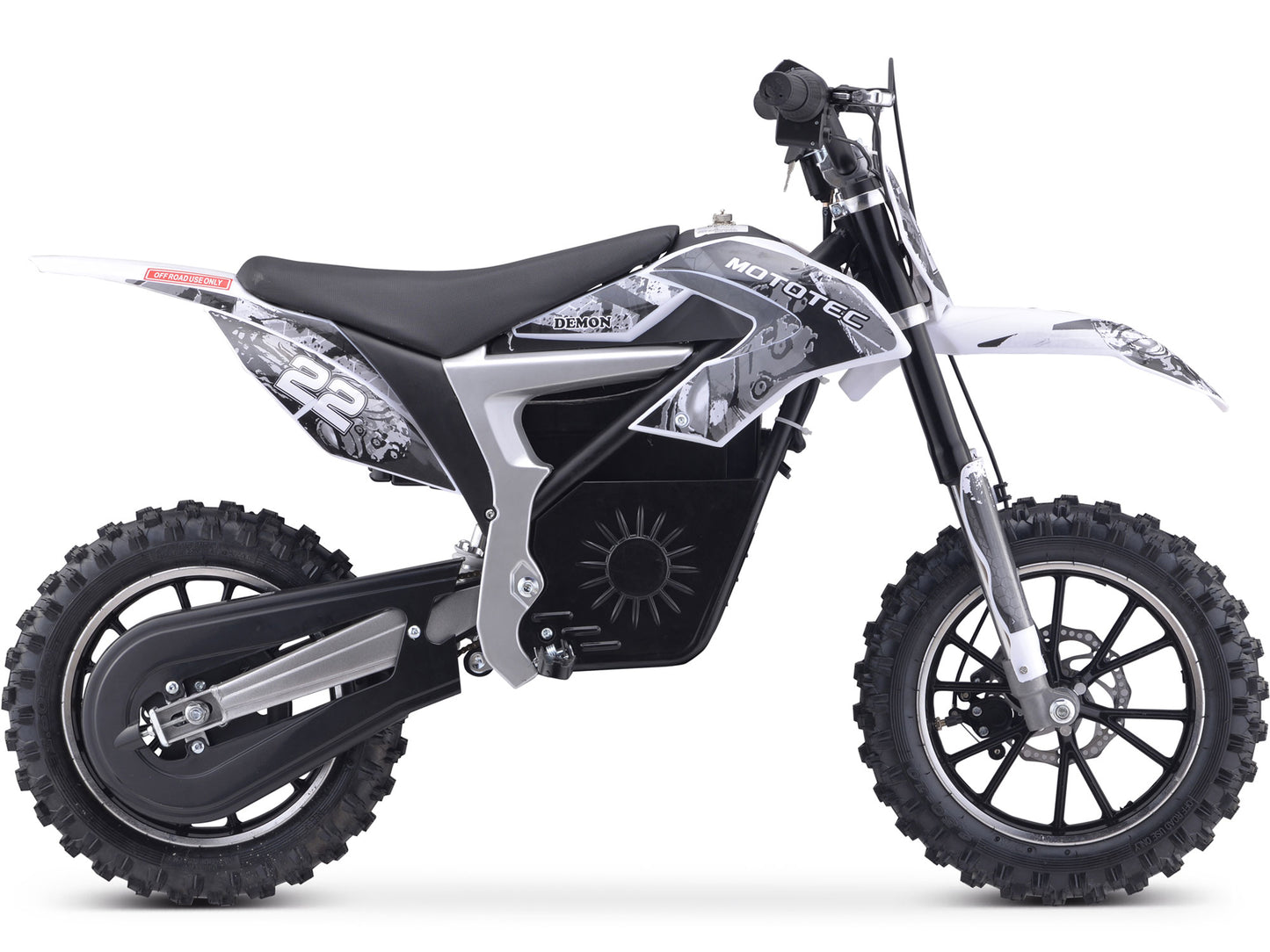 36v 500w Demon Electric Dirt Bike Lithium White