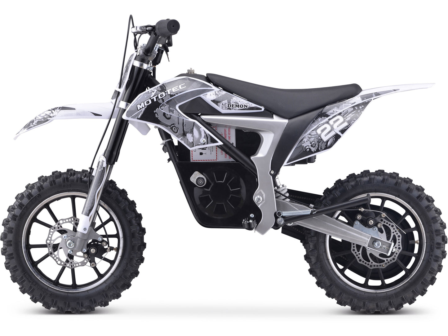 36v 500w Demon Electric Dirt Bike Lithium White