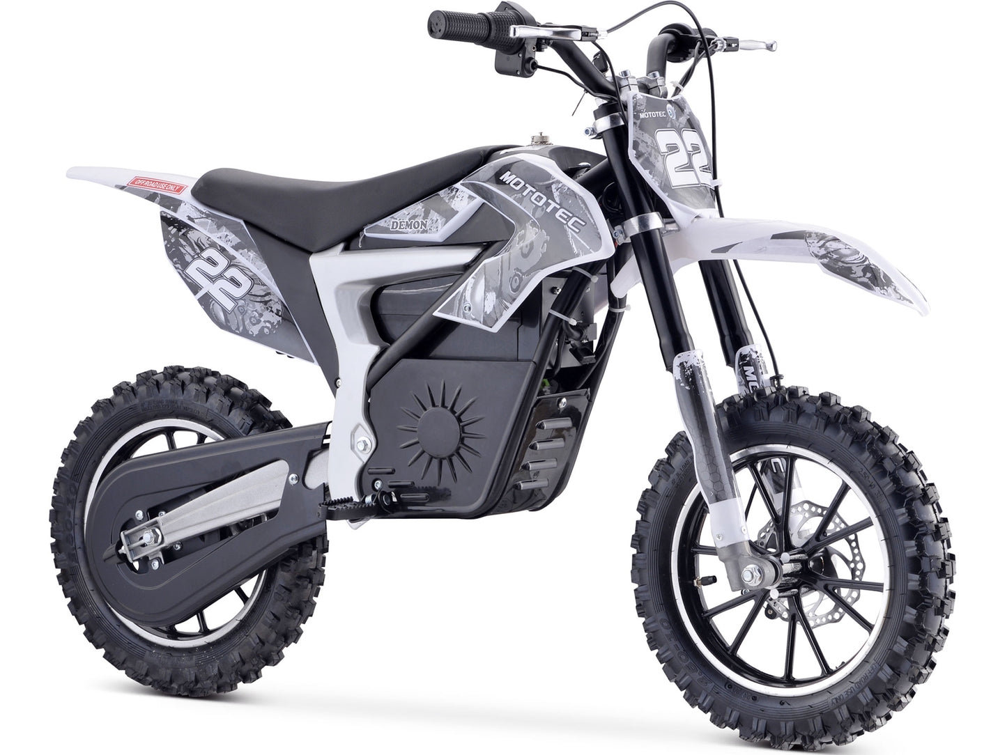 36v 500w Demon Electric Dirt Bike Lithium White
