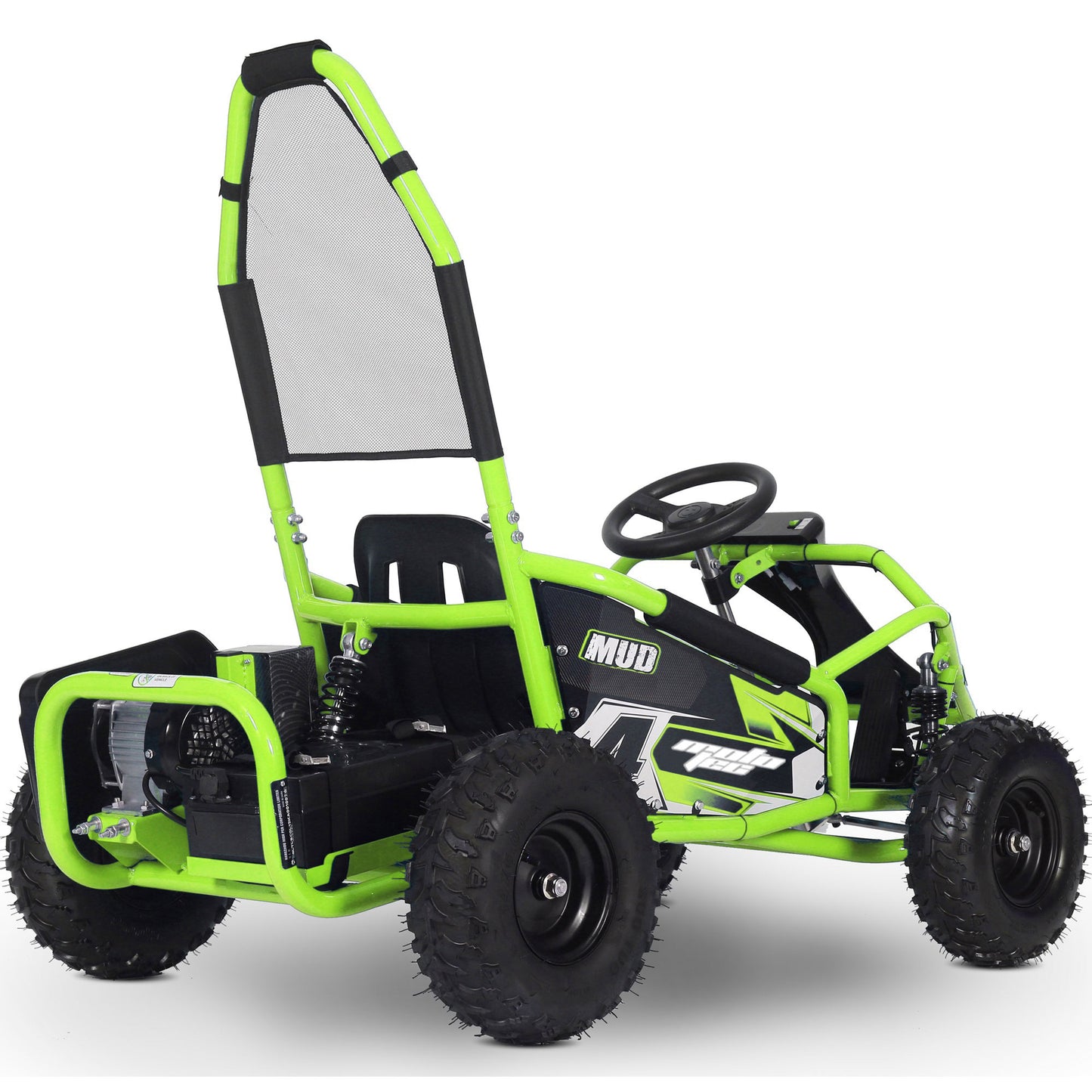 Mud Monster Kids Electric 48v 1000w Go Kart Full Suspension Green