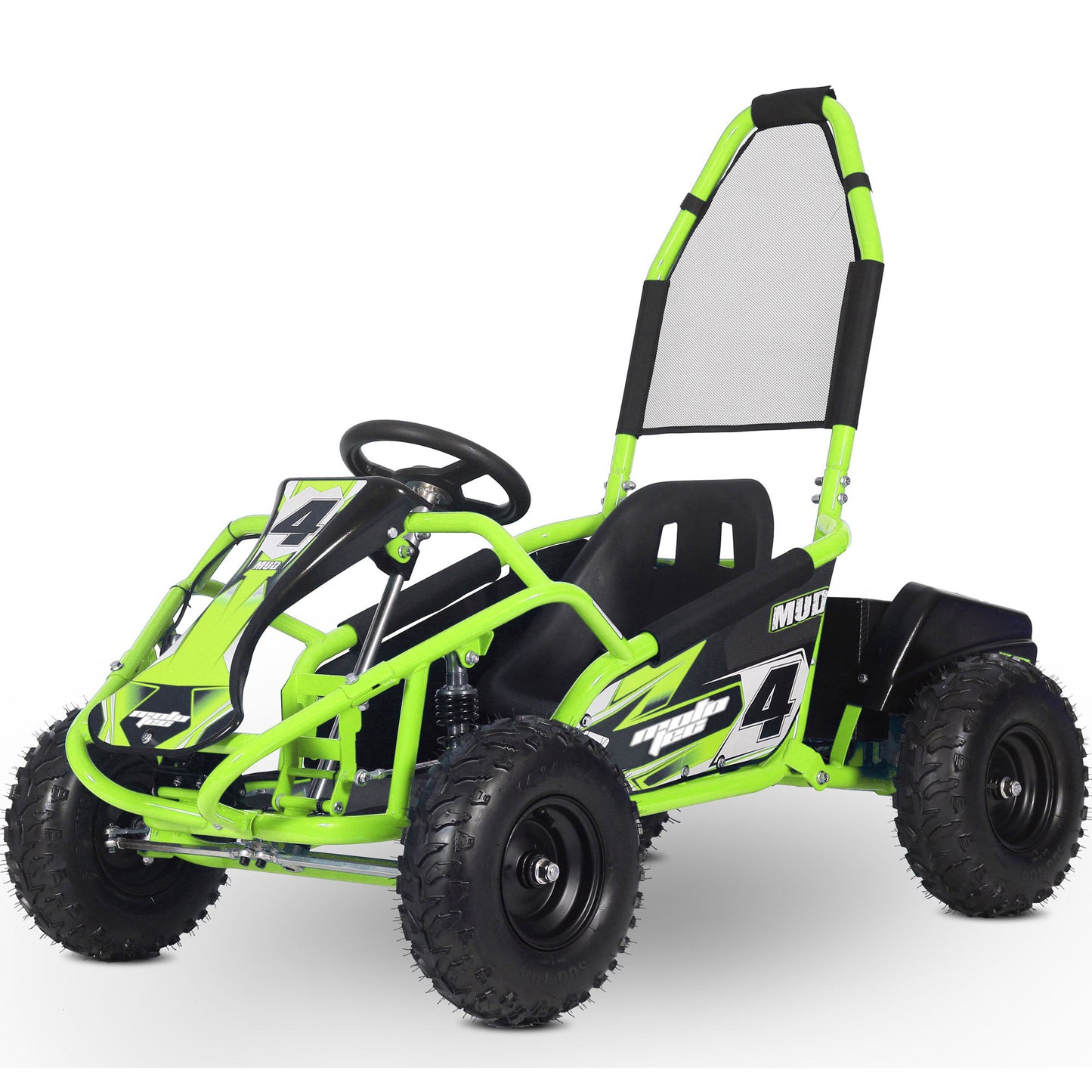 Mud Monster Kids Electric 48v 1000w Go Kart Full Suspension Green