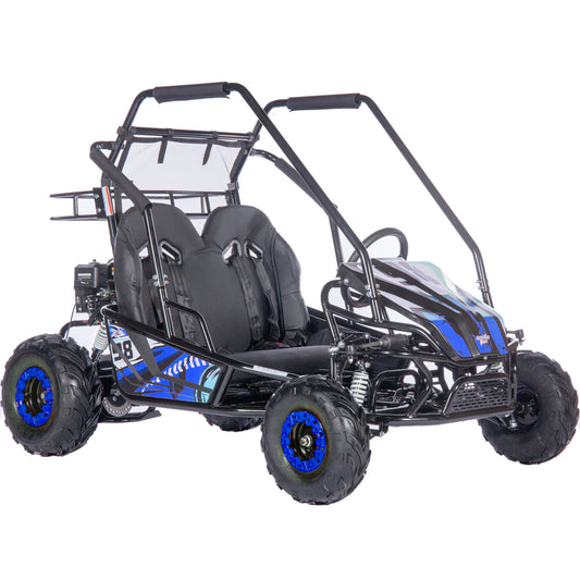 Mud Monster XL 212cc 2 Seat Go Kart Full Suspension Blue