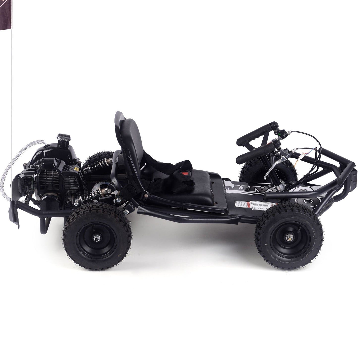 Sandman Kids Gas Powered Go Kart, 49cc 2-Stroke, Rear Suspension, Ages 4-6
