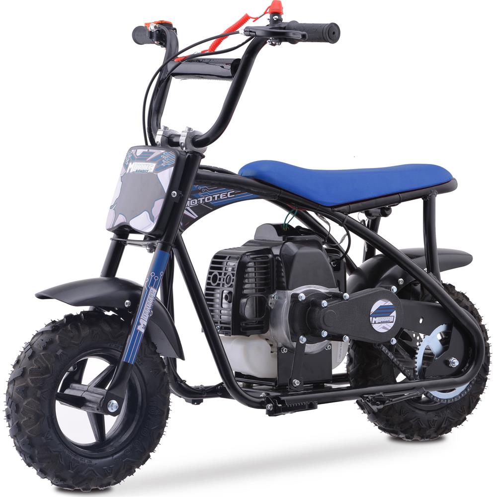 Bandit 52cc 2-Stroke Kids Gas Mini Bike Blue