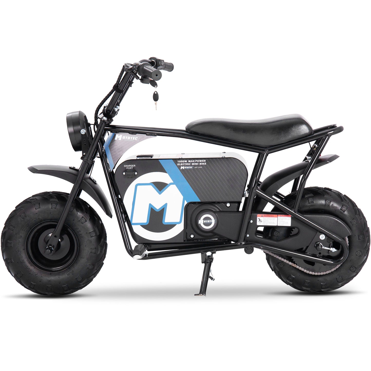 48v 1000w Electric Mini Bike Black