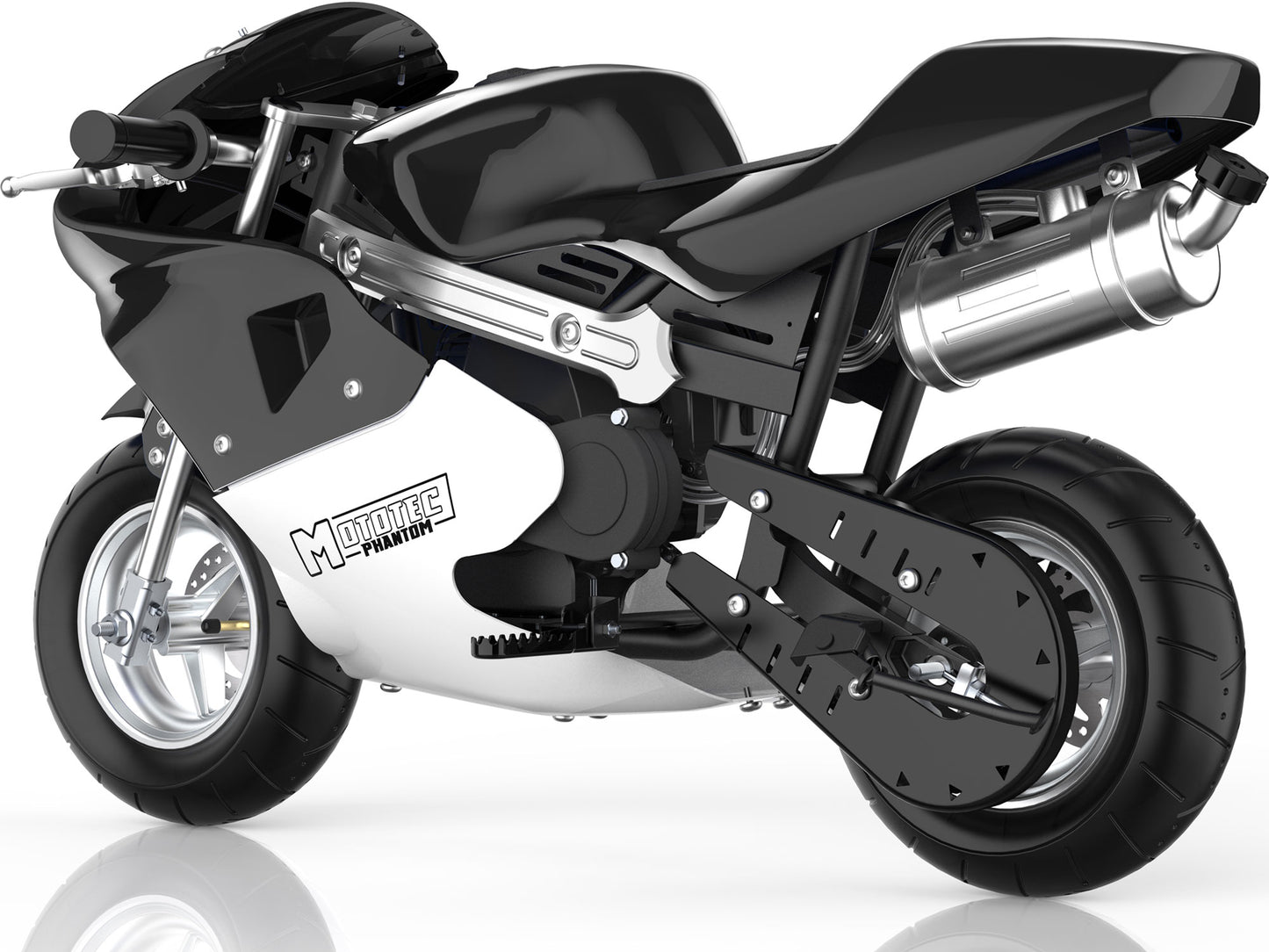 Phantom Gas Pocket Bike 49cc 2-Stroke Black