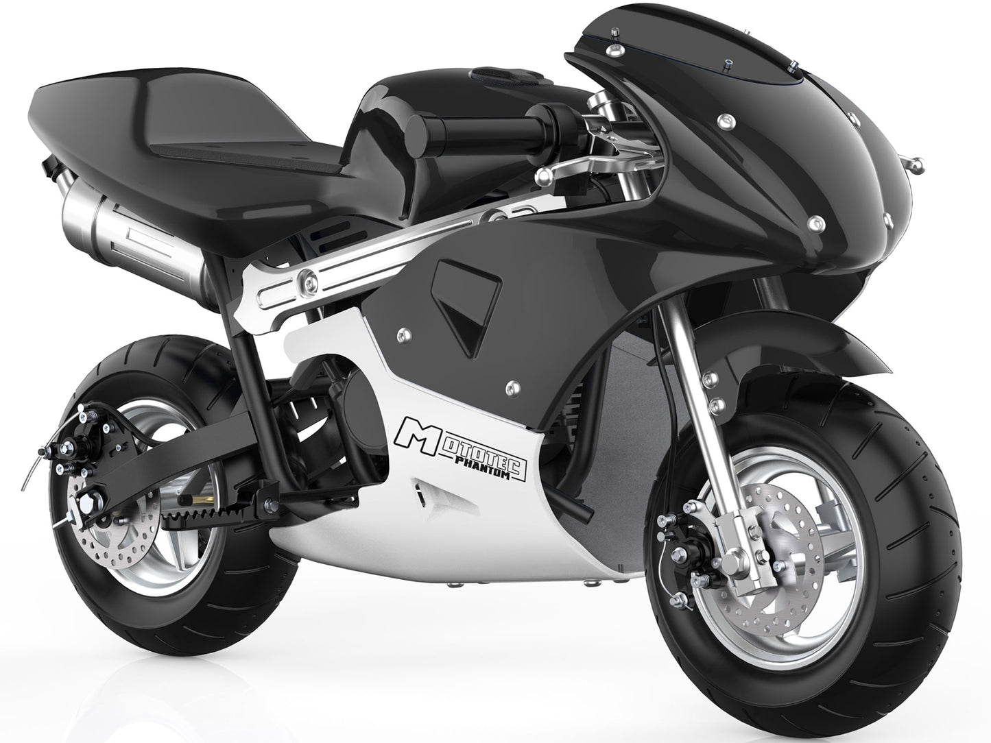 Phantom Gas Pocket Bike 49cc 2-Stroke Black
