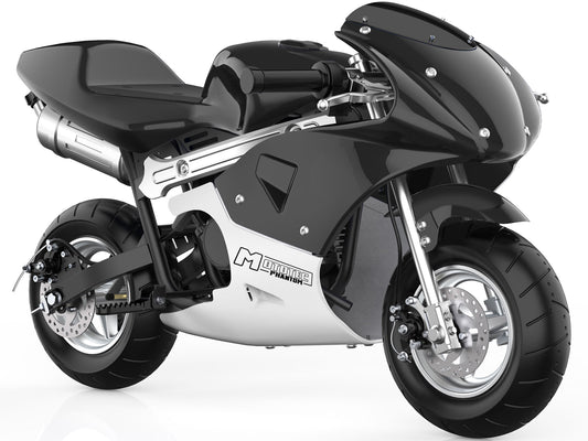 Phantom Gas Pocket Bike 49cc 2-Stroke Black