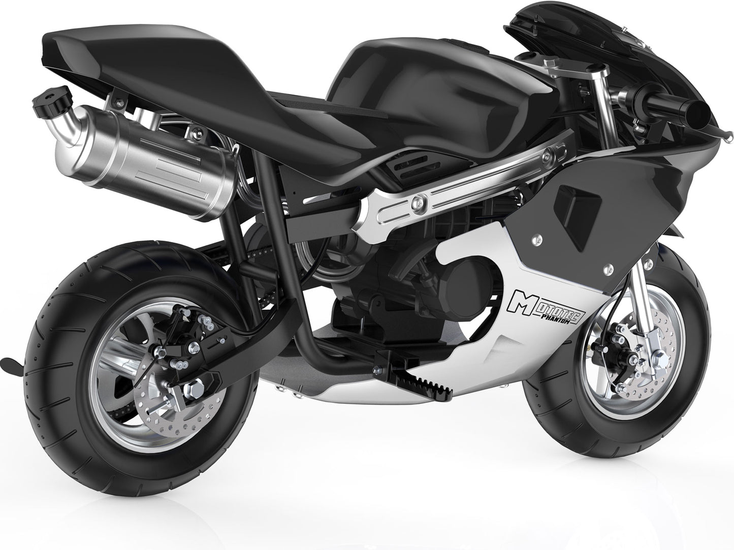 Phantom Gas Pocket Bike 49cc 2-Stroke Black