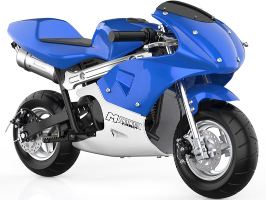 Phantom Gas Pocket Bike 49cc 2-Stroke Blue