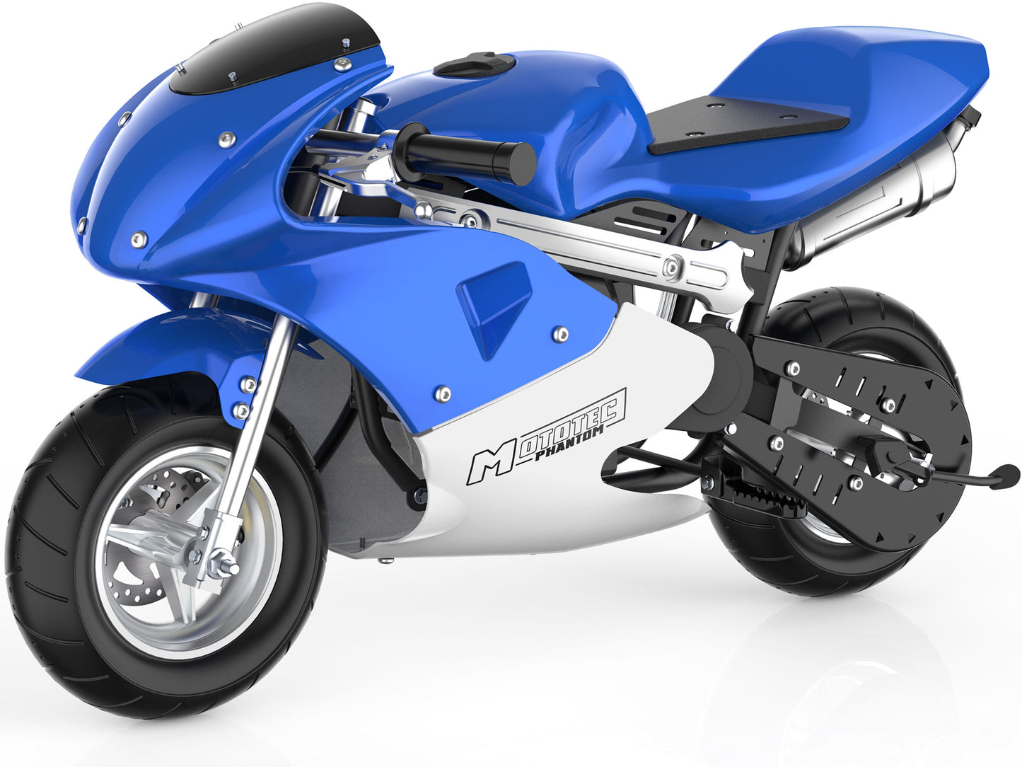 Phantom Gas Pocket Bike 49cc 2-Stroke Blue