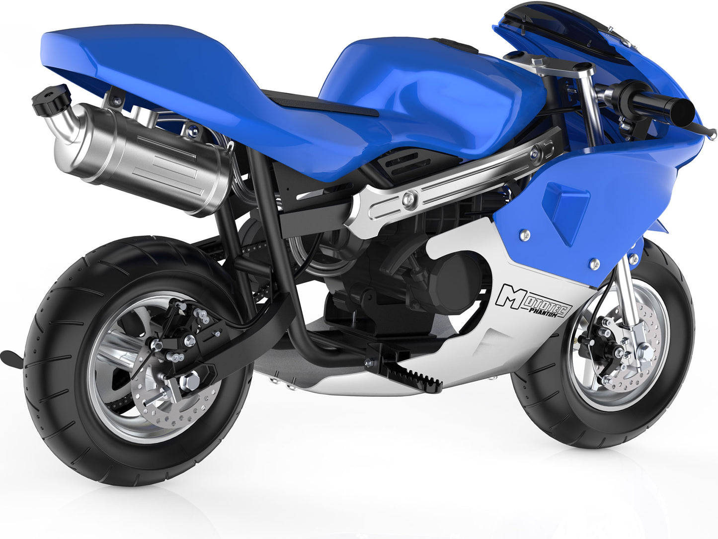 Phantom Gas Pocket Bike 49cc 2-Stroke Blue