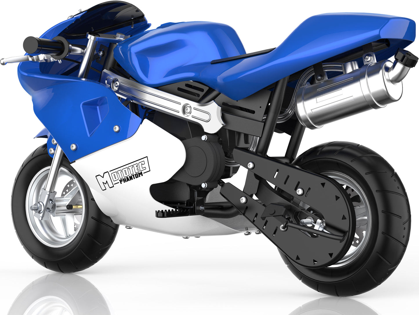 Phantom Gas Pocket Bike 49cc 2-Stroke Blue
