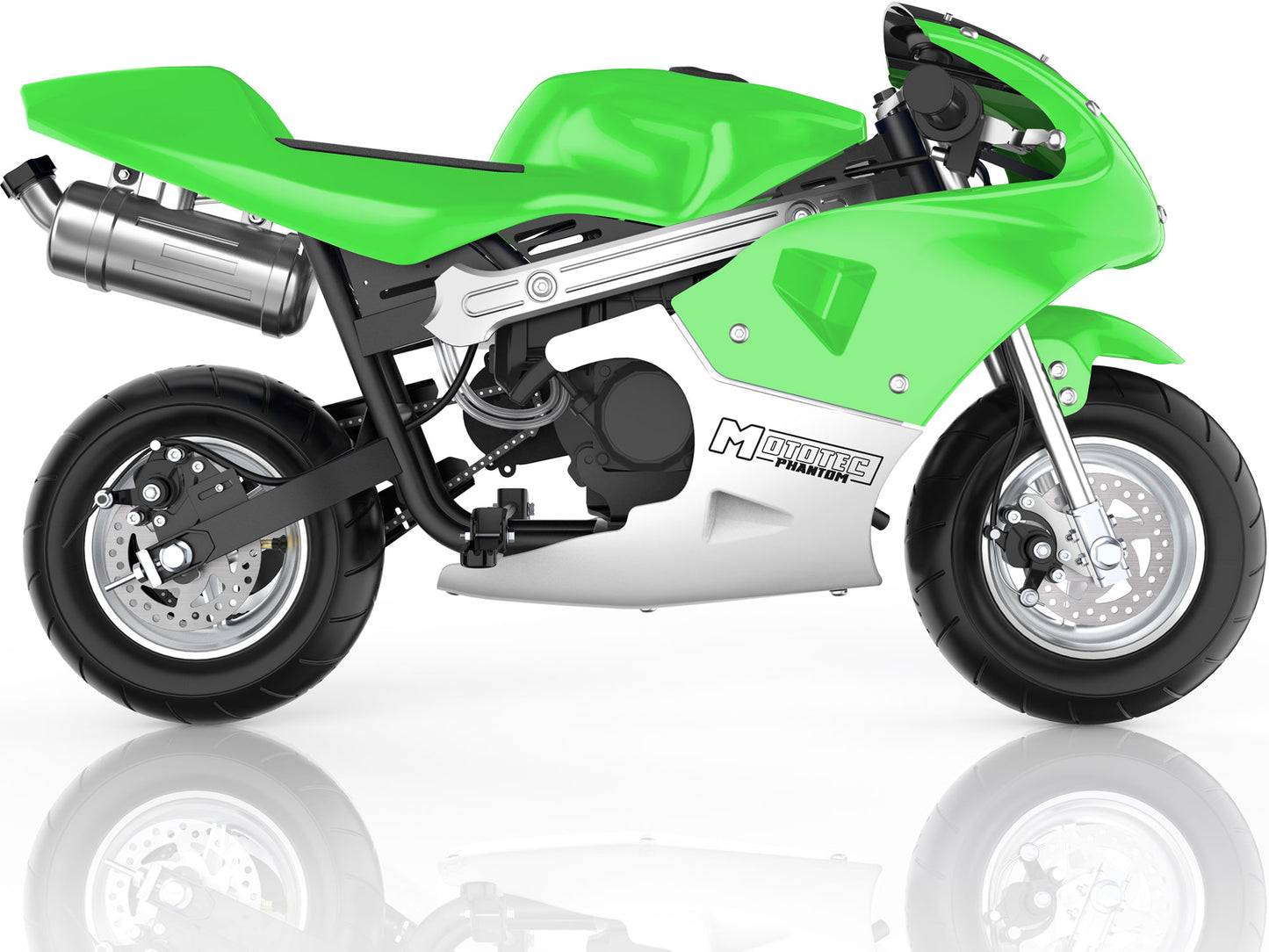 Phantom Gas Pocket Bike 49cc 2-Stroke Green