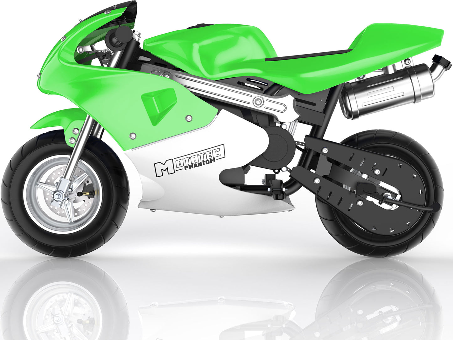 Phantom Gas Pocket Bike 49cc 2-Stroke Green